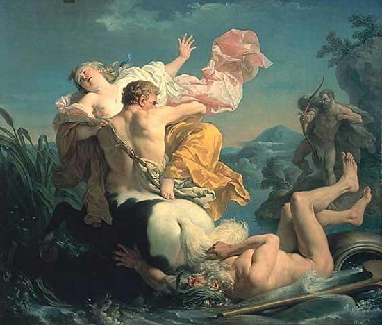 Louis Jean Francois Lagrenee The Abduction of Deianeira by the Centaur Nessus Sweden oil painting art